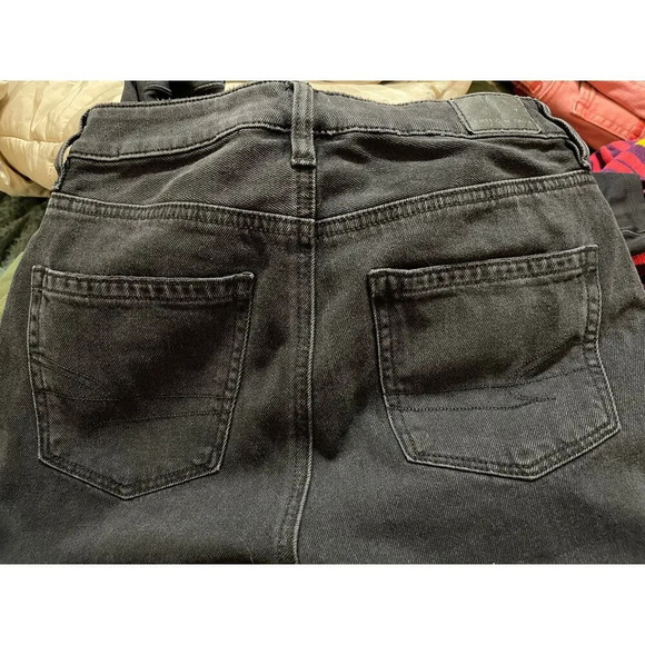 American Eagle SZ 0 Black Comfort Stretch Waistband Jeans Mom Jean - Picture 7 of 7